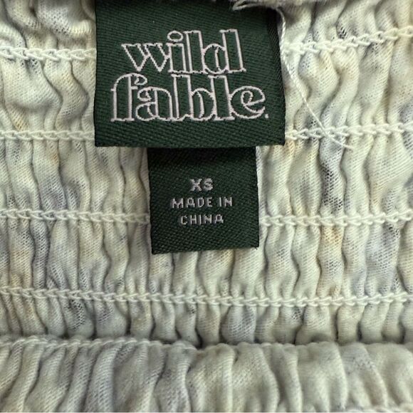 Wild Fable Floral Tie-Shoulder Smocked Tank Top XS Cute Summer Tube Top Style - Picture 3 of 6